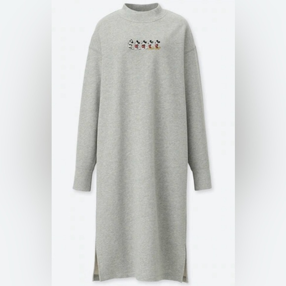 Uniqlo Dresses & Skirts - Uniqlo Disney Grey Top Dress with Mickey Mouse